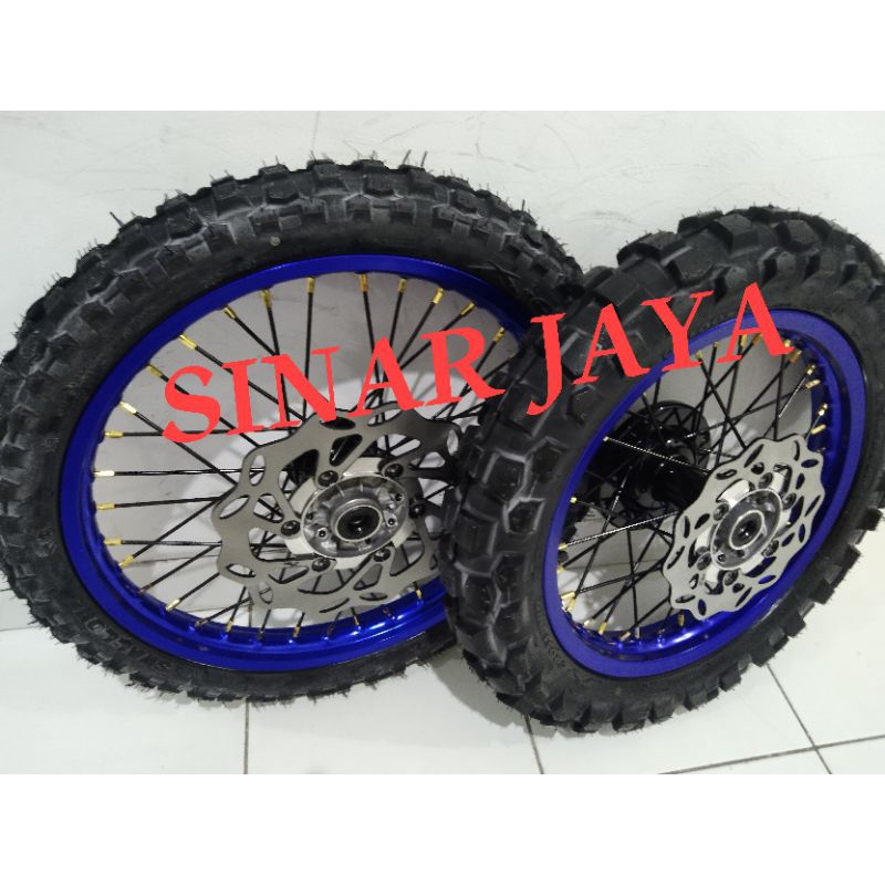 sepaket velg 17 14 klx dtracker 150 bf crf 150l honda crf mini cross semi trail plus ban