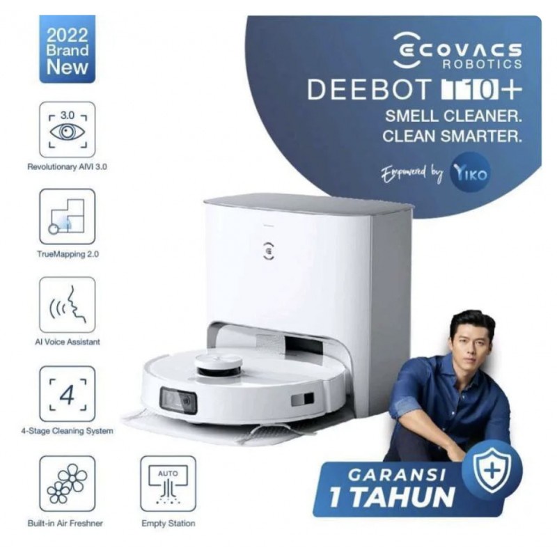 Ecovacs DEEBOT T10 + Auto Empty Station Robot Vacuum Cleaner Sapu Pel