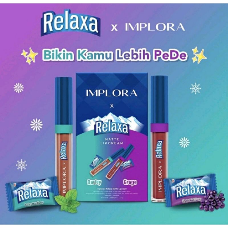 Implora Relaxa Lipcream Matte Implora X Relaxa Lipcream Barley Grape