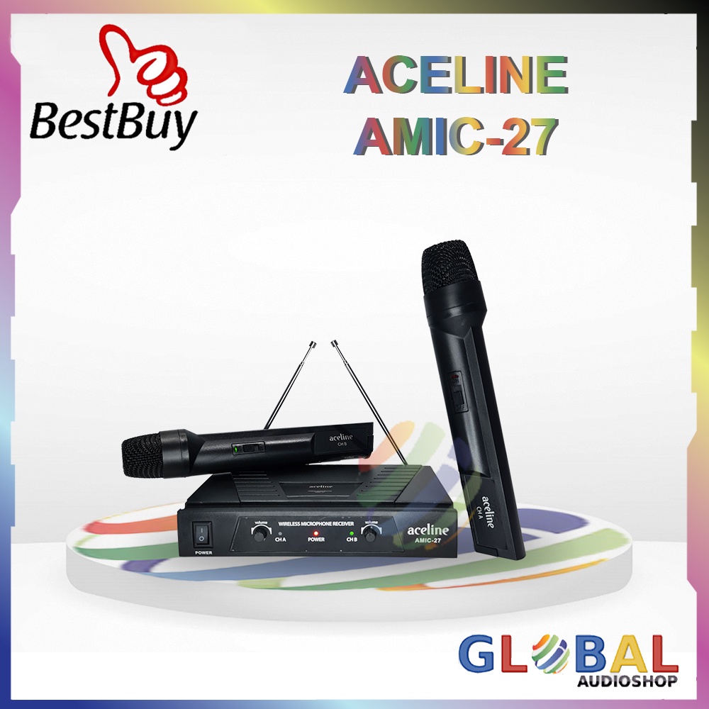 Aceline AMIC27 / AMIC-27 Mic Wireless Original 2 Microphones