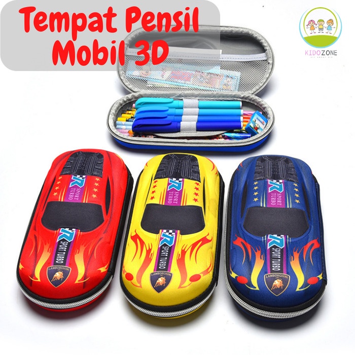 Tempat Kotak Pensil Tepak 3D Timbul Hardtop Pencil Case PC0016