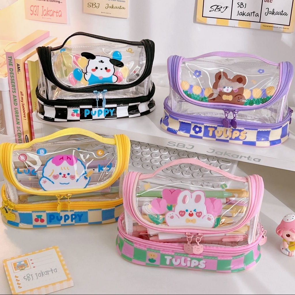 Tempat pensil anak perempuan cewek / Pencil case besar waterproof lucu
