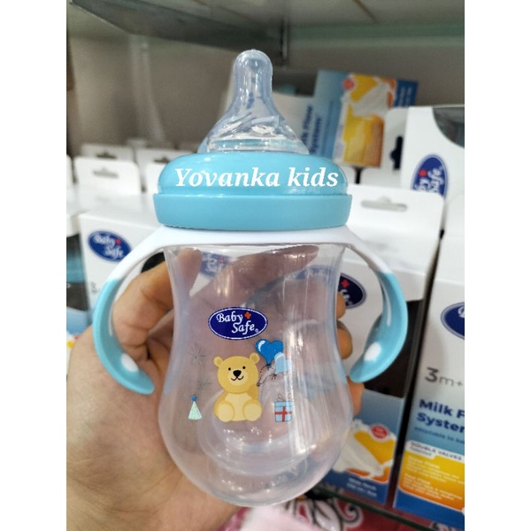 Botol Susu Baby Safe 3 Fungsi/Nipple Wide Neck,Handle,Soft Spout(Duckbill)250Ml BPA Free