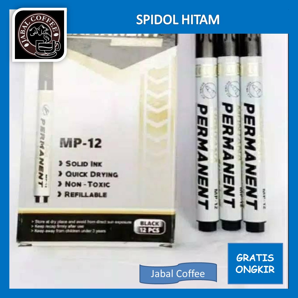 Permanent Marker Spidol Permanen Import / Spidol Tinta Hitam Permanen