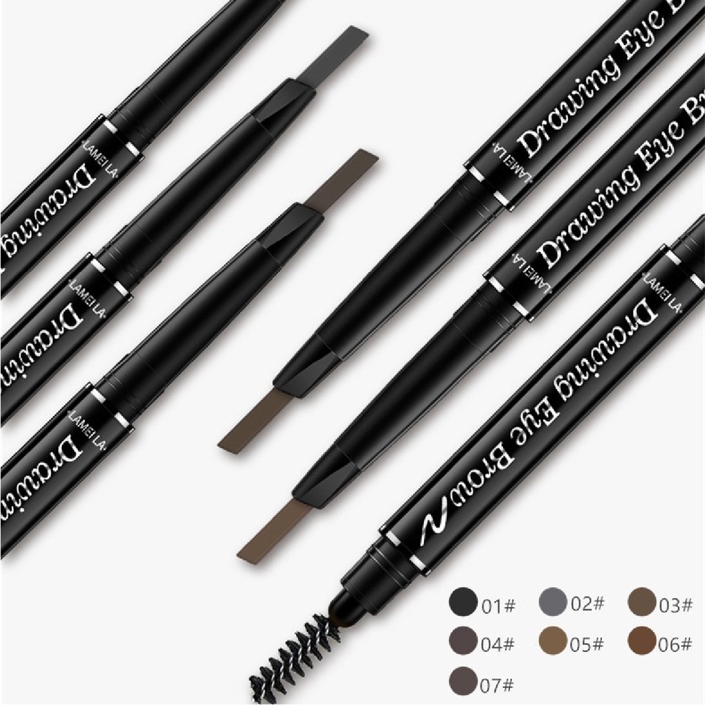 SHINE STAR - [ COD ] LAMEILA 7 Colors Double Heads Eyebrow Pencil Lasting Eyebrow Pen Waterproof