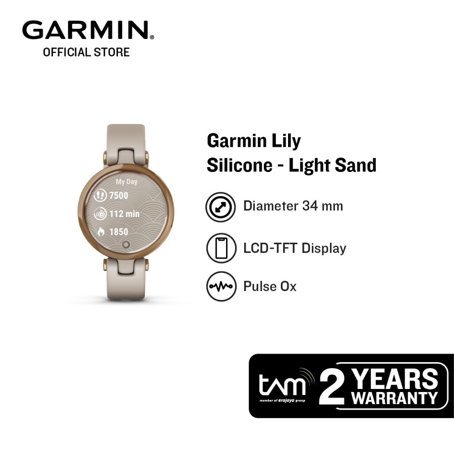 Smartwatch Garmin Lily - Silicone Rose Gold