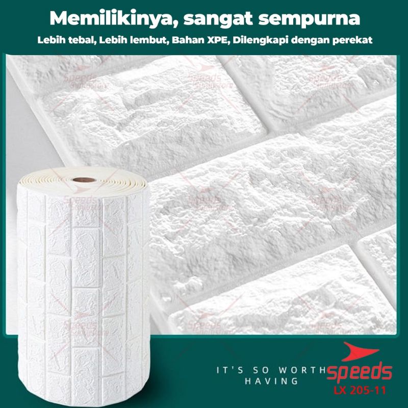 WALLPAPER DINDING 3D Roll memanjang bata dinding foam