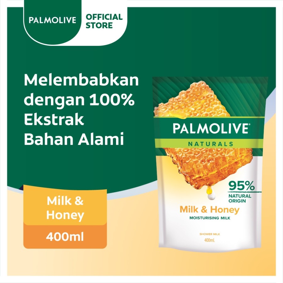 Palmolive Sabun Mandi Naturals Milk &amp; Honey Refill 400ml