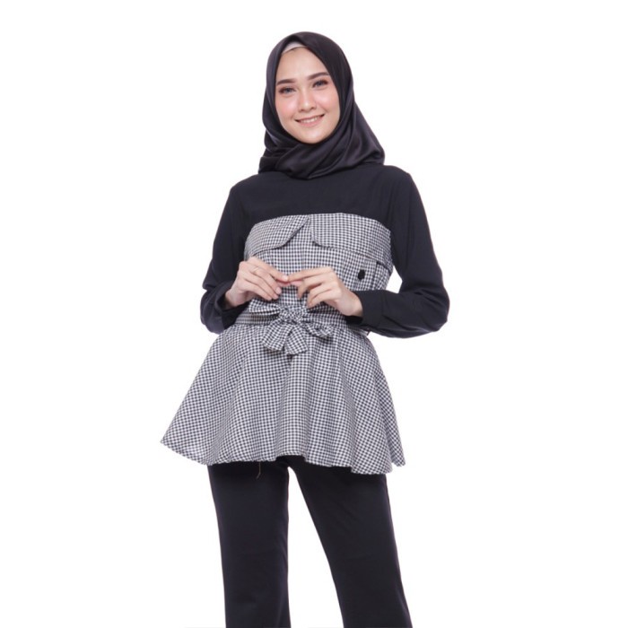Atasan Wanita Alika  Baju Muslim Casual Blouse Hijab