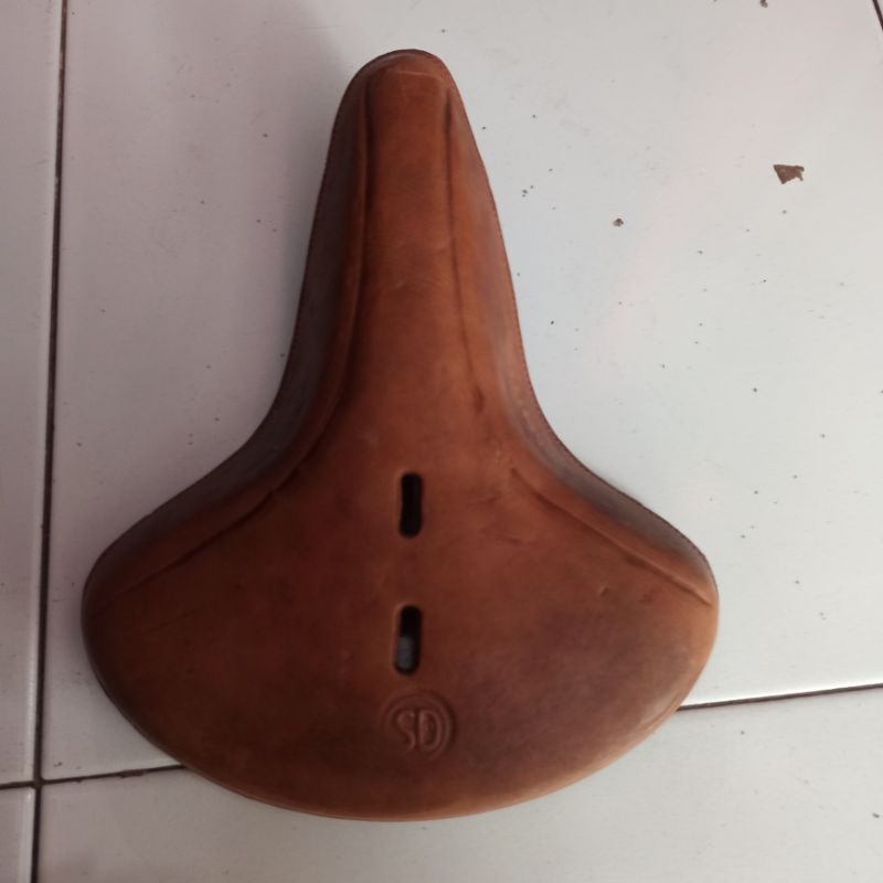 Tutup Kulit Jok Sadel Sepeda Onthel,Kebo Original Hanya 1 Lapis Kulit Gazelle