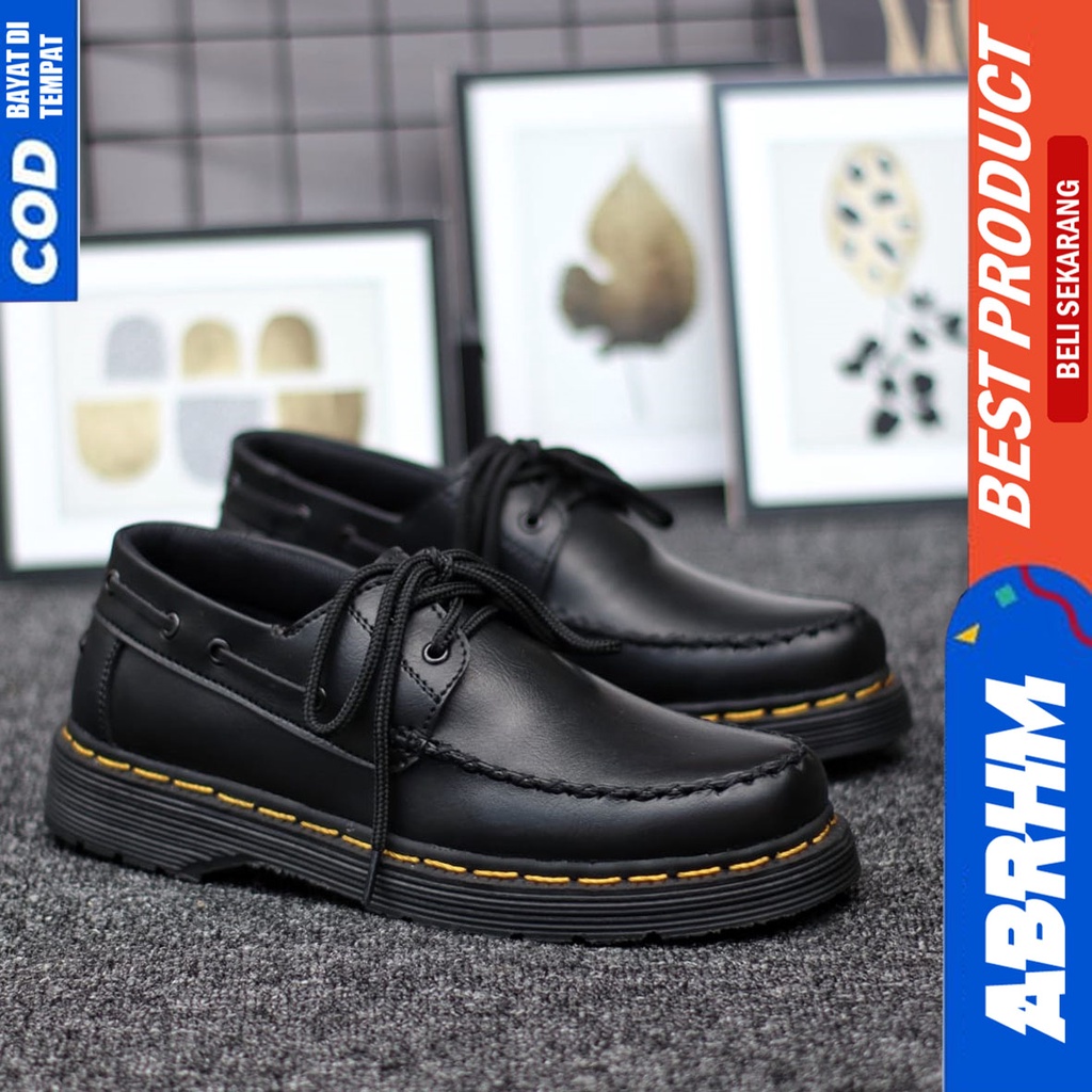 Sepatu Pantofel Kerja Kantor Formal Casual Hitam Pria Abrhm Daniel