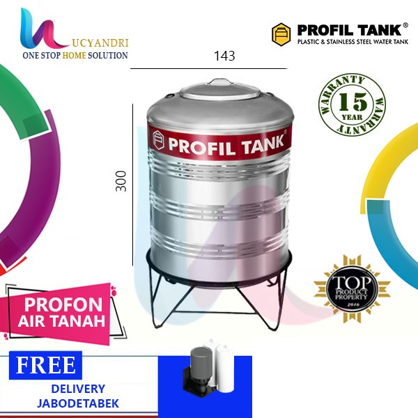 Tangki Air Stainless  PS 6000 KAKI Profil Tank, Tandon Air, Toren Air