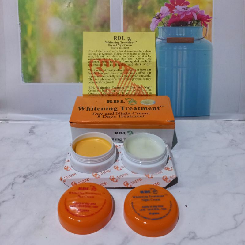 CREAM RDL 8HARI / CREAM RDL PAPAYA TREATMENT SIANG DAN MALAM ORIGINAL / PAKET CREAM RDL DAY & NIGHT