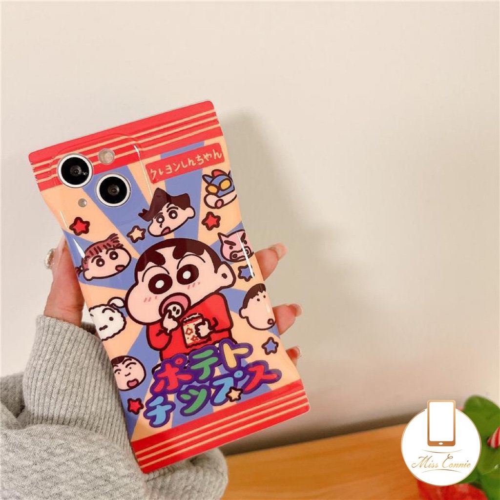 Soft Case TPU Motif Crayon Shinchan Untuk iPhone 11 12 13 14 Pro Max 8 7 6 6s Plus XR X XS Max 14 Plus SE 2020