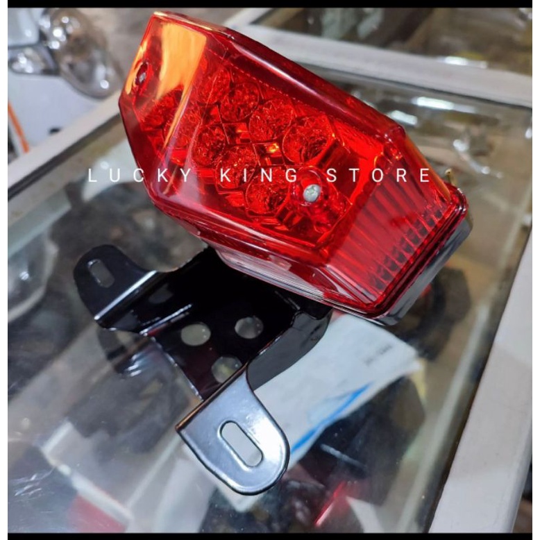 Lampu stop lampu belakang rxking rxk rxs led merah set dudukan dan dudukan lampu stop(W96s)