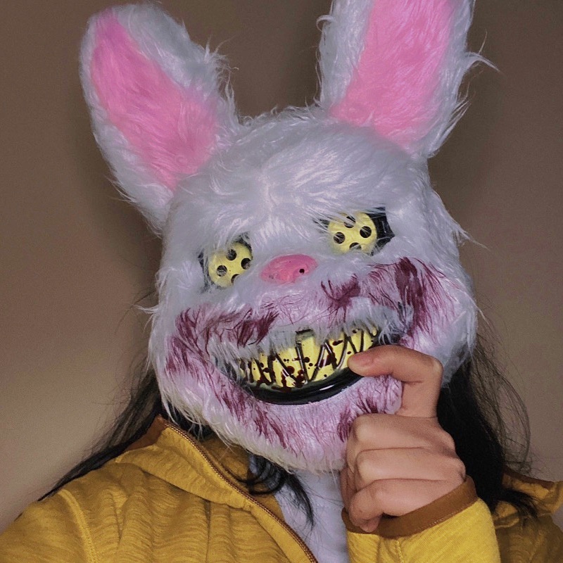 Topeng Bloody Bear Rabbit kelinci beruang seram Kostum Halloween