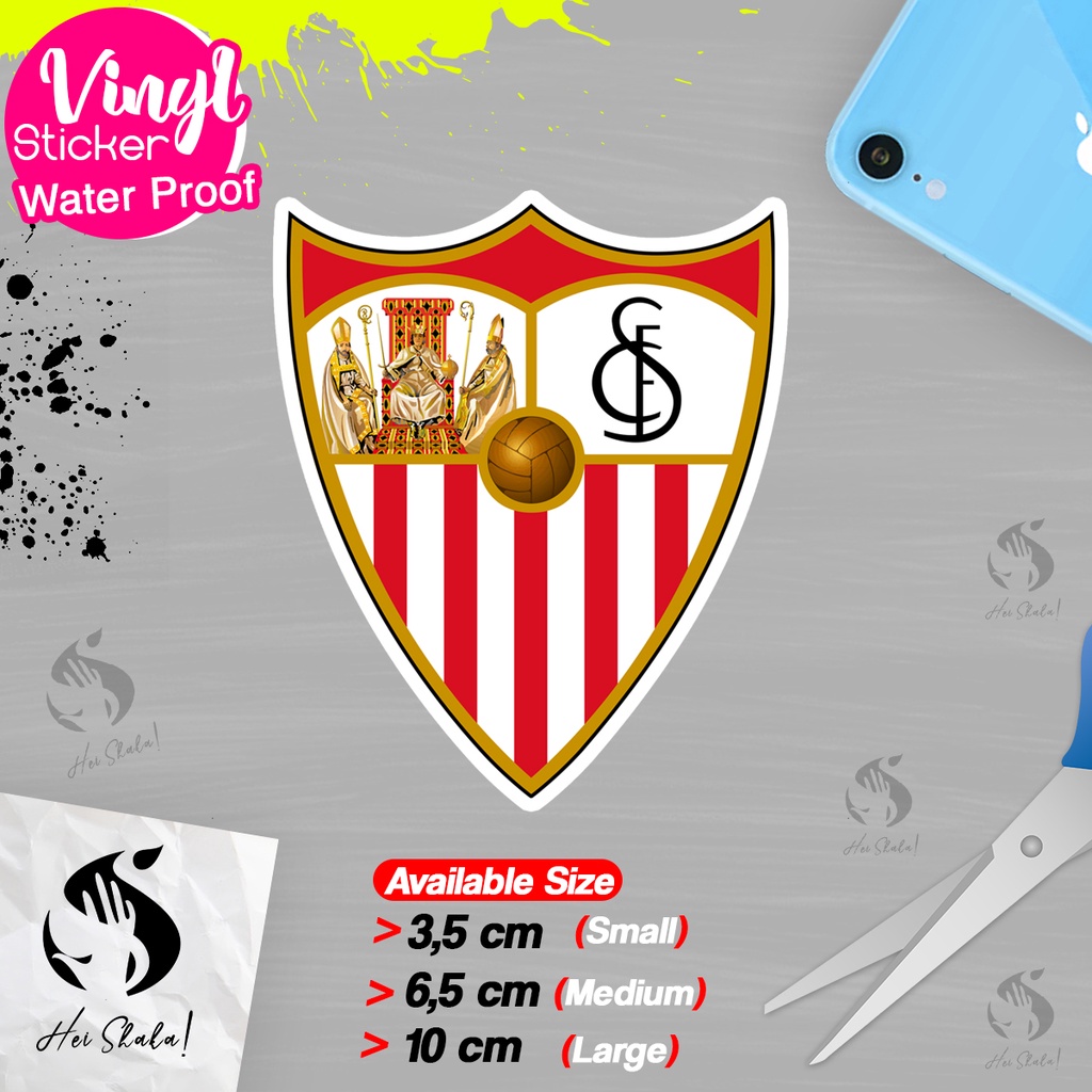 

Stiker Sevilla Logo Klub Sepak Bola Liga Spanyol Sticker Logo Satuan Bahan Anti Air