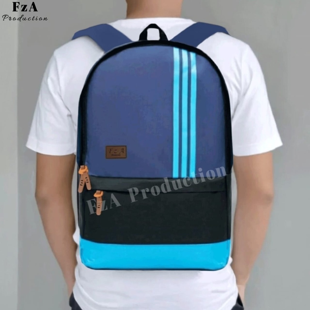 Tas Ransel Punggung Distro Casual Pria Wanita / Tas Ransel Laptop Original - FzA GRATIS Dompet Sakko HP