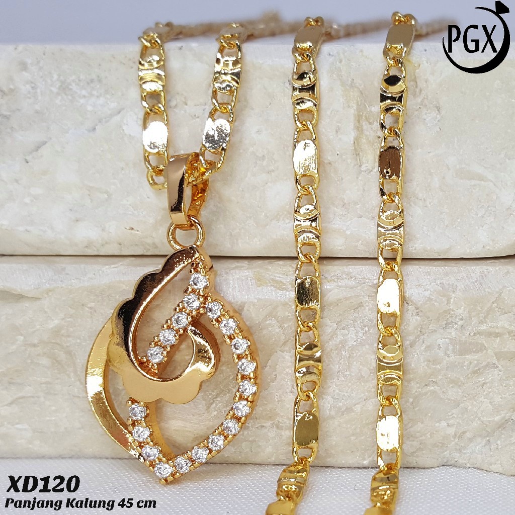 PGX Kalung Wanita Xuping Perhiasan Lapis Emas Aksesoris Fashion Premium - XD120