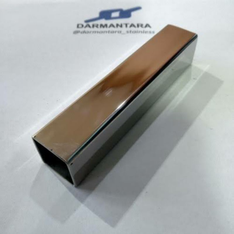 pipa stenlis kotak 2cm x 2cm TEBAL panjang 100cm