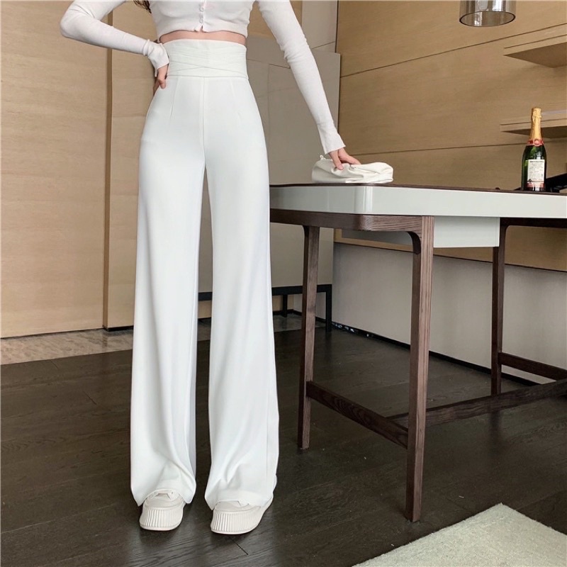 Florin super highwaist pants bangkok celana panjang wanita hw kulot straight