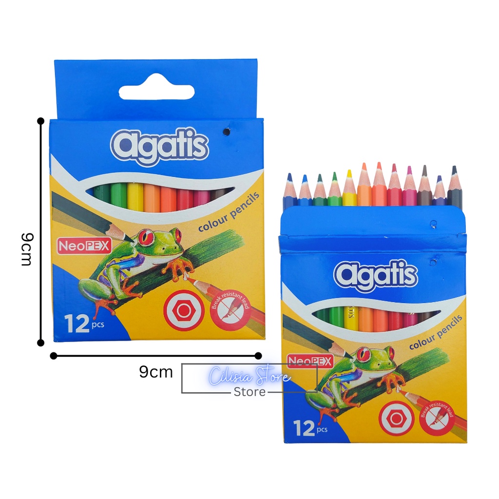 

Pensil Warna Agatis Neopex 12 Warna Pendek / Agatis 12S Colors Pencil