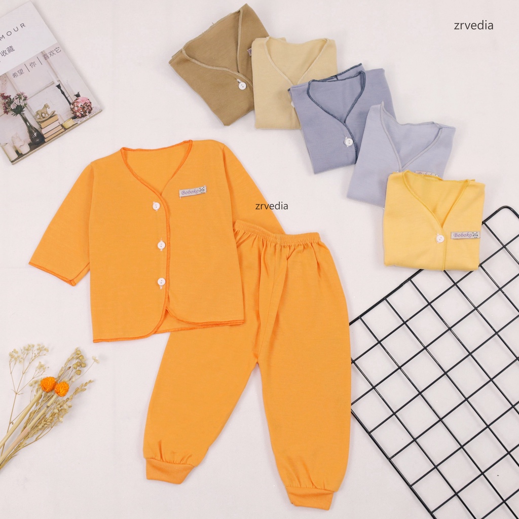 1 Set Setelan Baby New Born SNI Lengan Panjang Celana Panjang /  Kaos Celana Setelan Baju Bayi Adem Branded Kiosbalitaaprillia