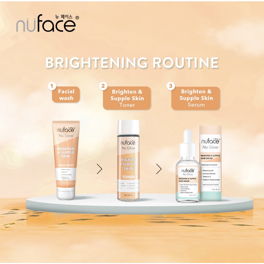 Nuface Nu Glow Face Serum 20 mL BRIGHTEN &amp; SUPPLE / ACNE PRONE CARE / HYDRA LOCK