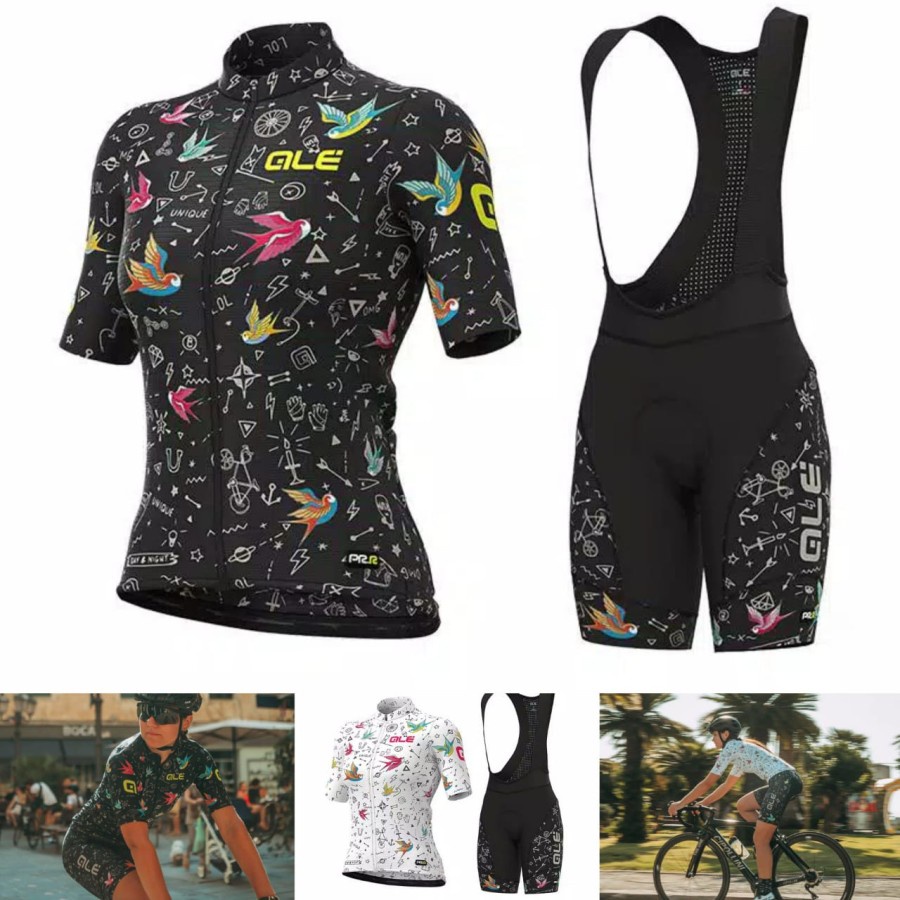 CYCLING JERSEY SET BIB LENGAN Pendek CELANA WOMAN WANITA BAJU SEPEDA