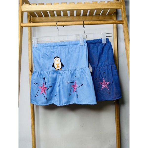 Celana rok katun denim anak perempuan-celana paw