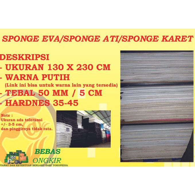 

SPON ATI EVA SPONGE KARET PUTIH 50 MM