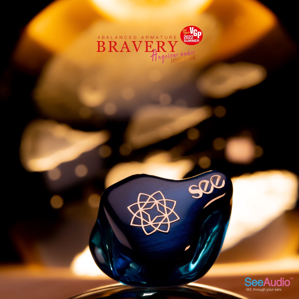 SeeAudio Bravery Edition Aniversary Earphone In Ear Hifi 4 Balanced Armature Warna Biru Navy