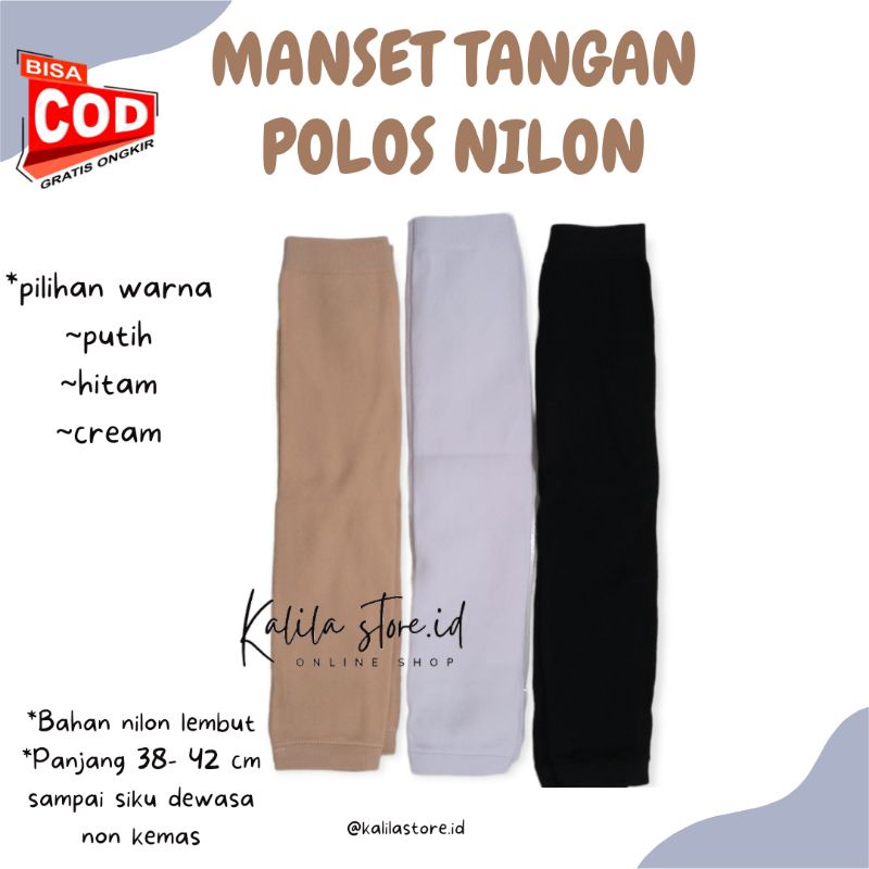 Manset tangan tebal panjang selengan premium nilon