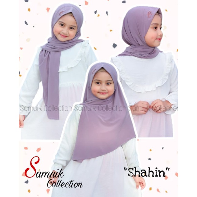 HIJAB INSTAN ANAK PREMIUM/ BERGO SHAHIN size M dan L