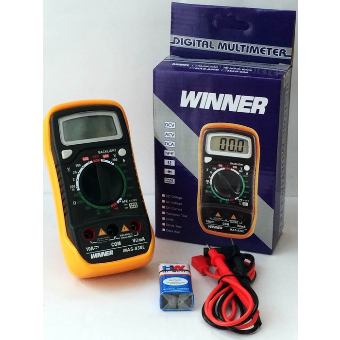 MULTITESTER DIGITAL WINNER MAS-830L AVO METER DIGITAL DAPAT DIGUNAKAN