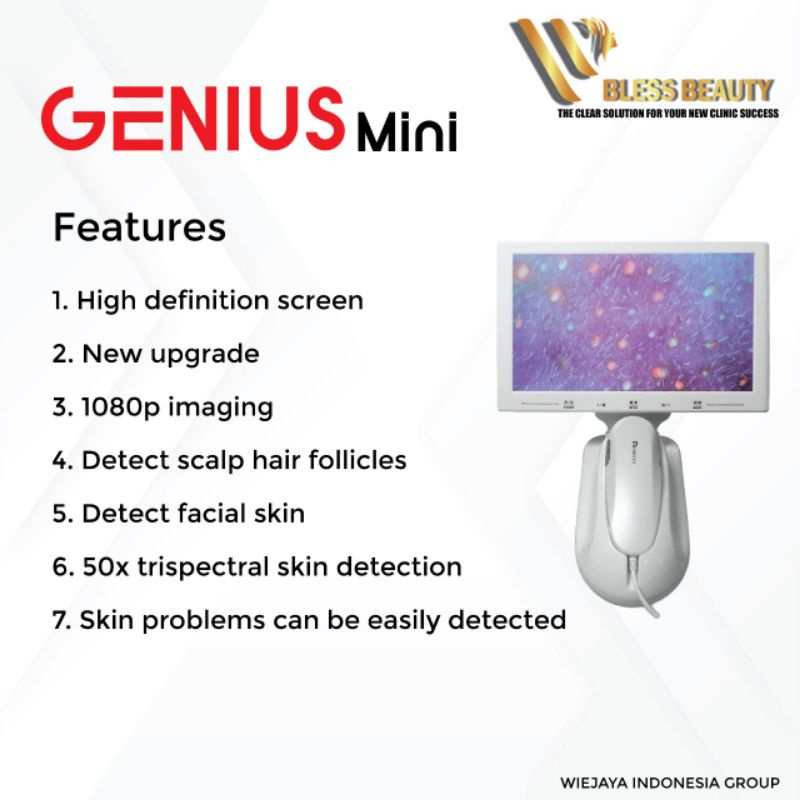 Alat Skin Analyzer Analisis Kulit Genius Mini Wajah Folikel Rambut Kepala Original