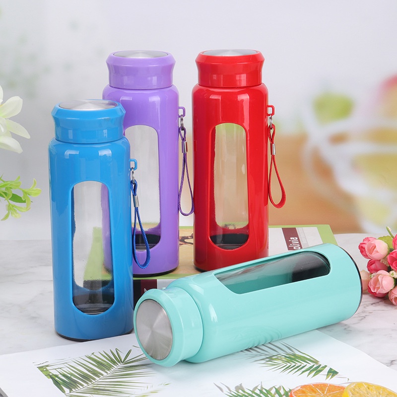 Botol Minum Kaca Transparan Botol Minum Tumbler Kemasan dus