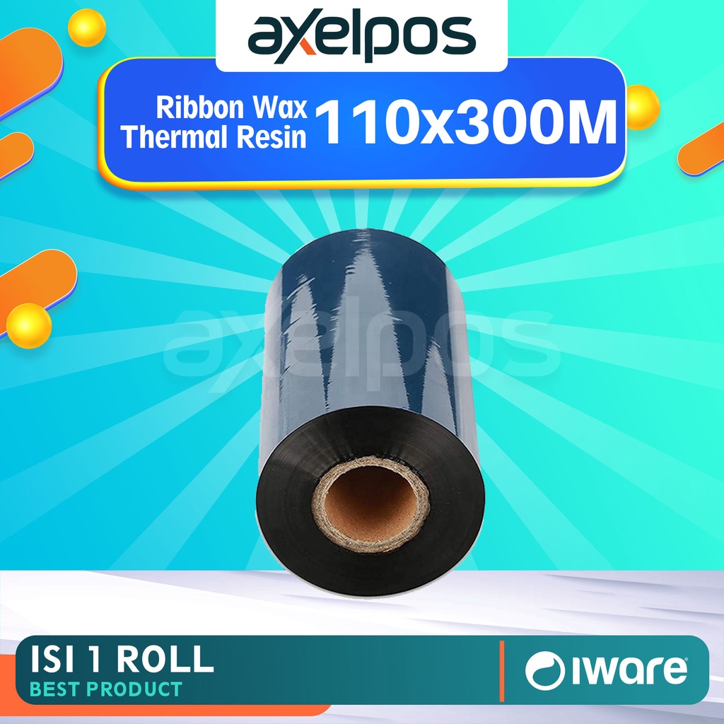 RIBBON THERMAL WAX RESIN 110x300M FACE OUT