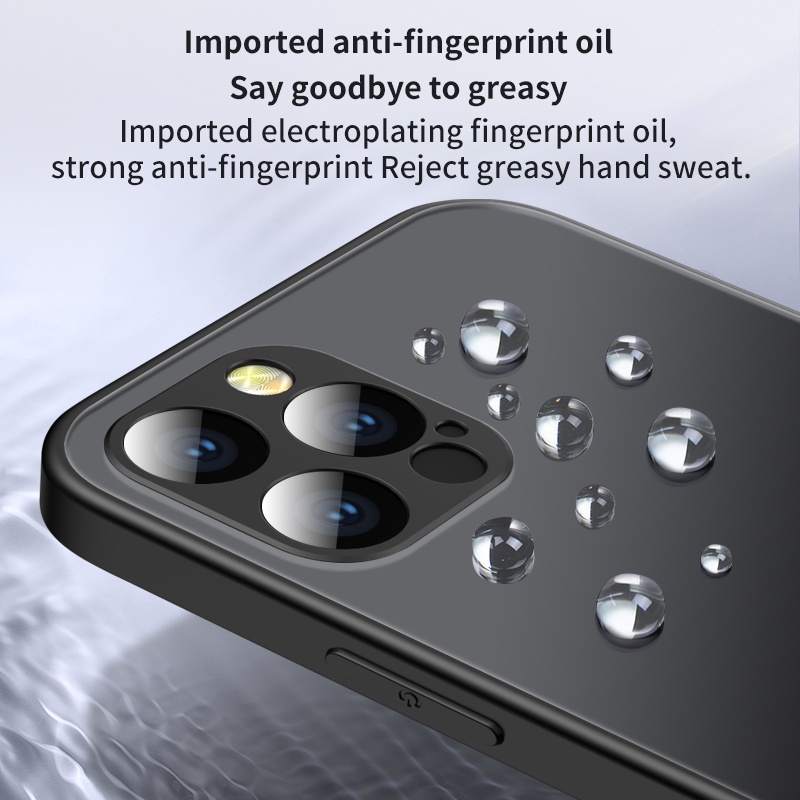 Ag Casing Kaca frosted Anti Sidik Jari / Lengket Untuk iphone 13 12 pro MAX 11 11pro MAX X XS MAX