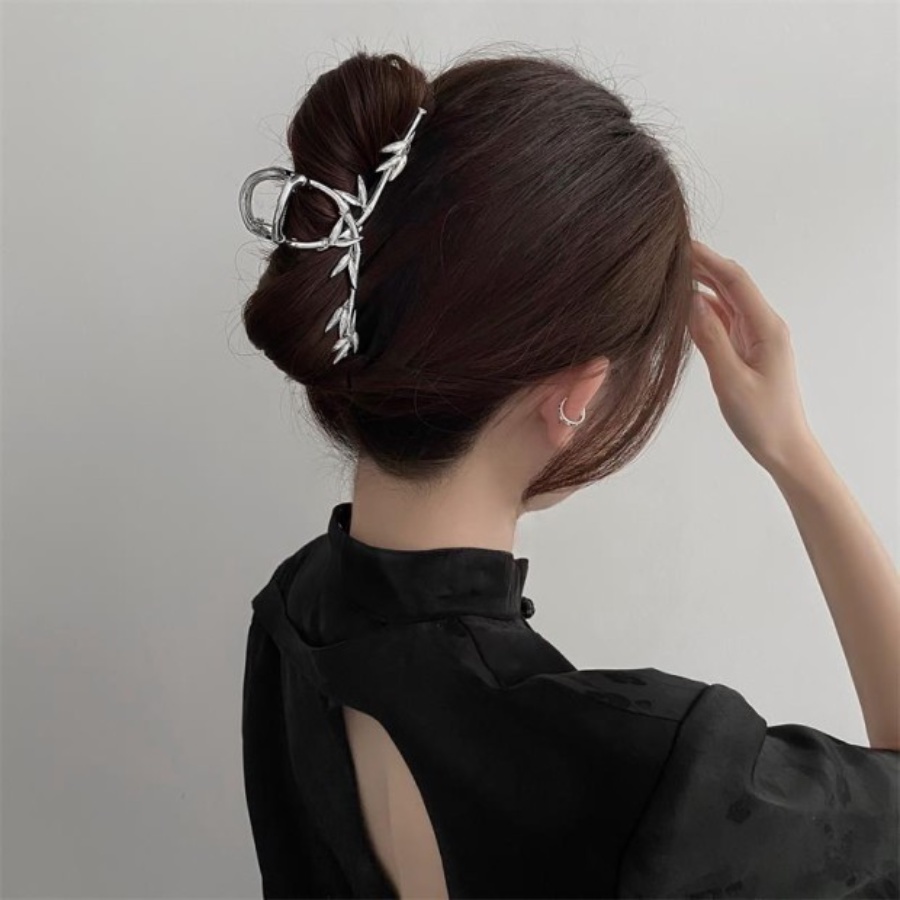 Jepit Rambut Ponytail Bahan Bambu Metal Gaya Korea Untuk Wanita