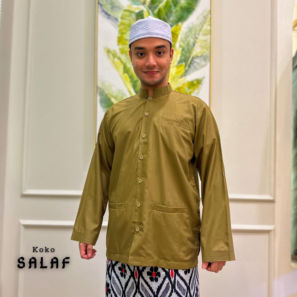 Koko Salaf Lengan Panjang Babagaf Fashion Muslim Pria Dewasa Model Haibah