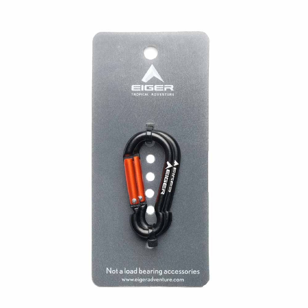 EIGER 5 MM PEAR SHAPE CARABINER 2 PC KEYCHAIN