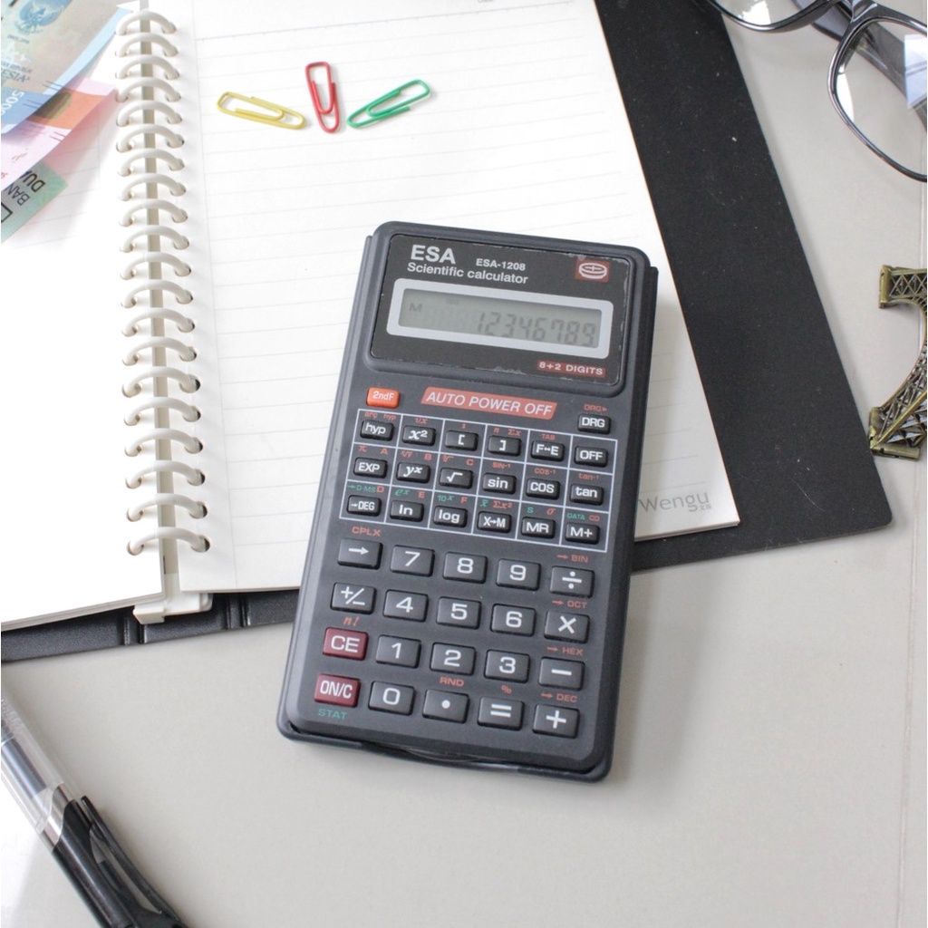 Kalkulator Scientific Esa 1208 Scientific Calculator Kalkulator Ilmiah Warna Warni Free Baterai