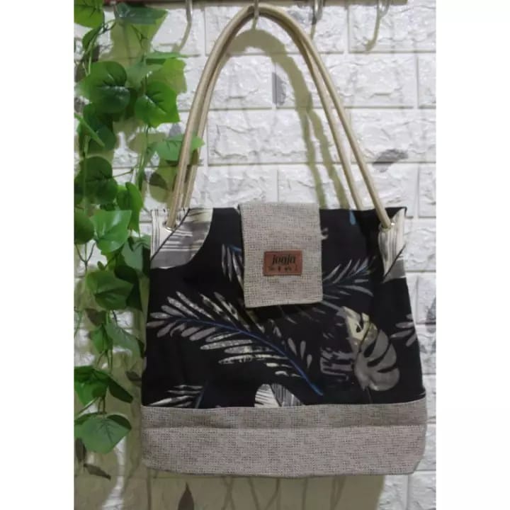 Tas Tote Goni Kanvas - Tas Tote Kanvas Goni Murah - Tote Bag Wanita Goni Kanvas Sumbu Kaku - Goodie 