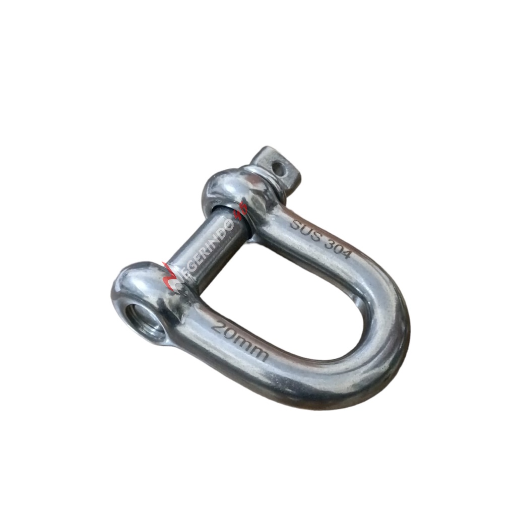 Segel D SS 304 uk 3/4&quot; -20mm / Segel Stainless 304 / Shackel D