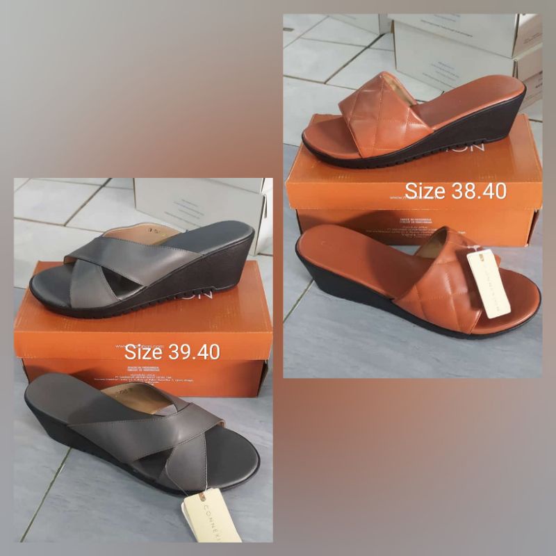 Connexion Sandal Wedges Wanita Branded Matahari