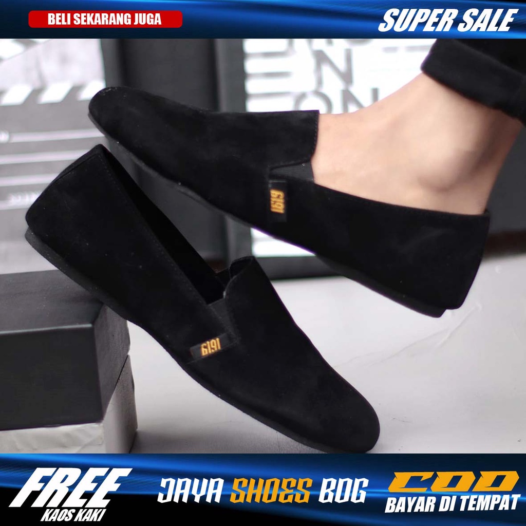 CHORD Sepatu Slip On Casual Pria Kulit Sintetis Simple Murah Original Ringan Nyaman