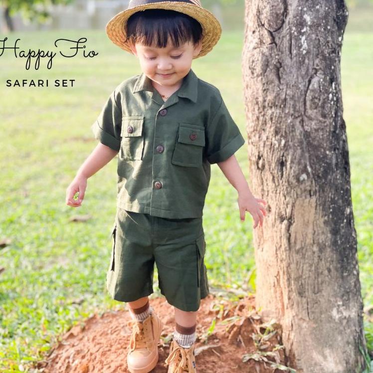 RESTOCK Setelan bayi dan anak Safari Set by Happyfio (zoo keeper) ☑ 853