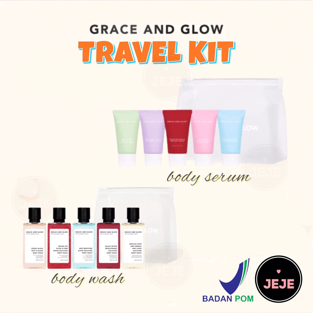 GRACE and GLOW Travel Kit | Body Wash / Body Serum