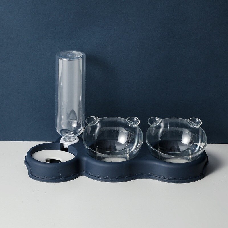 Tempat Makan dan Minum Hewan Peliharaan Kucing Anjing Feeding Dishes - CH506 - Dark Blue